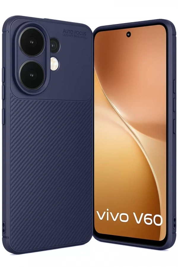 Vivo V60 5G Auto Focus Karbon Kapak - Lacivert