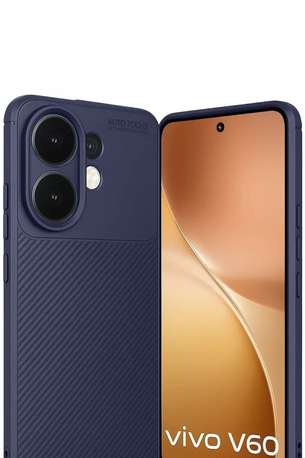 Vivo V60 5G Auto Focus Karbon Kapak - Lacivert