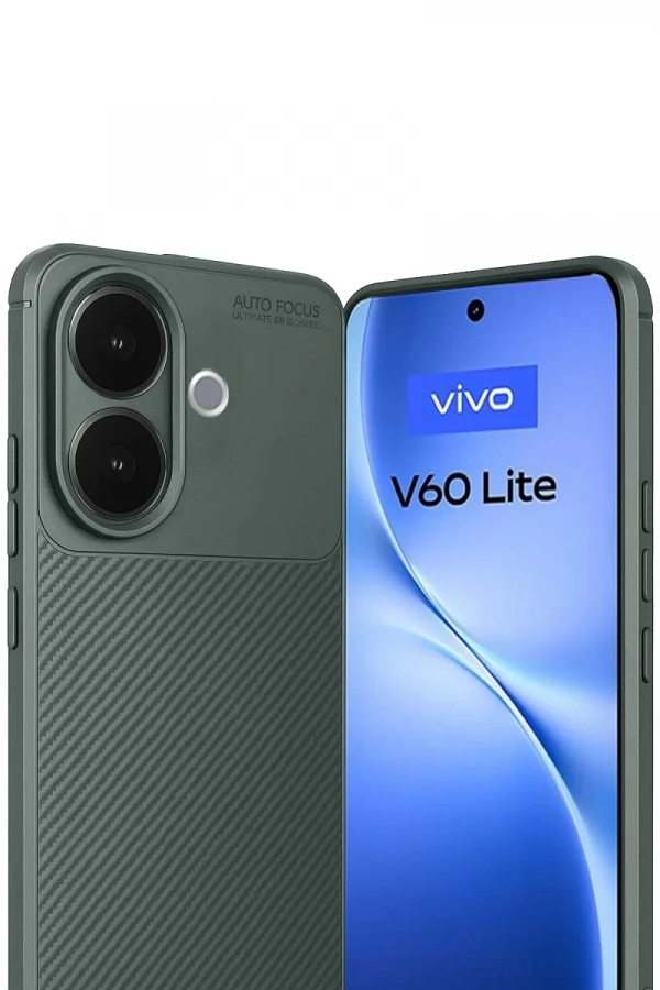 Vivo V60 Lite Auto Focus Karbon Kapak - Koyu Yeşil