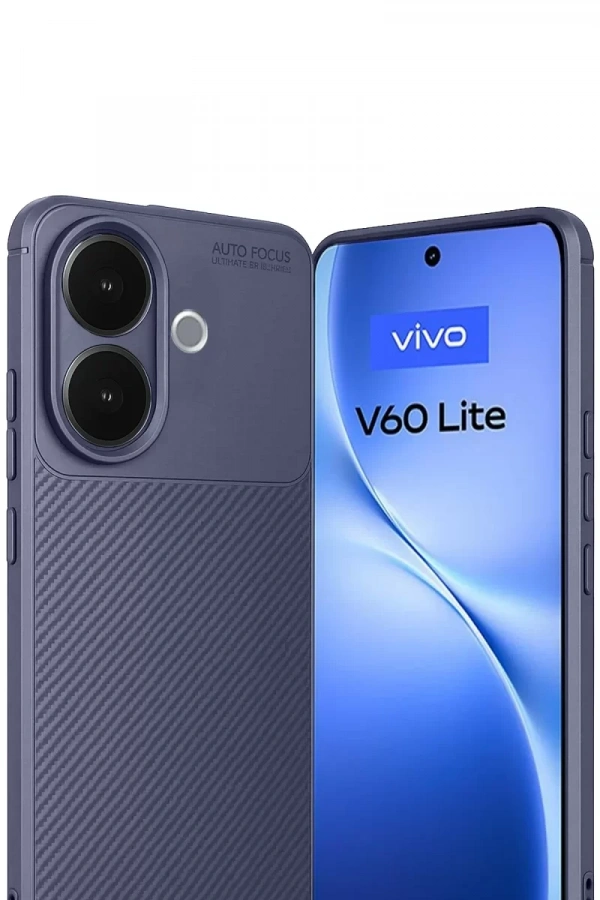 Vivo V60 Lite Auto Focus Karbon Kapak - Lacivert
