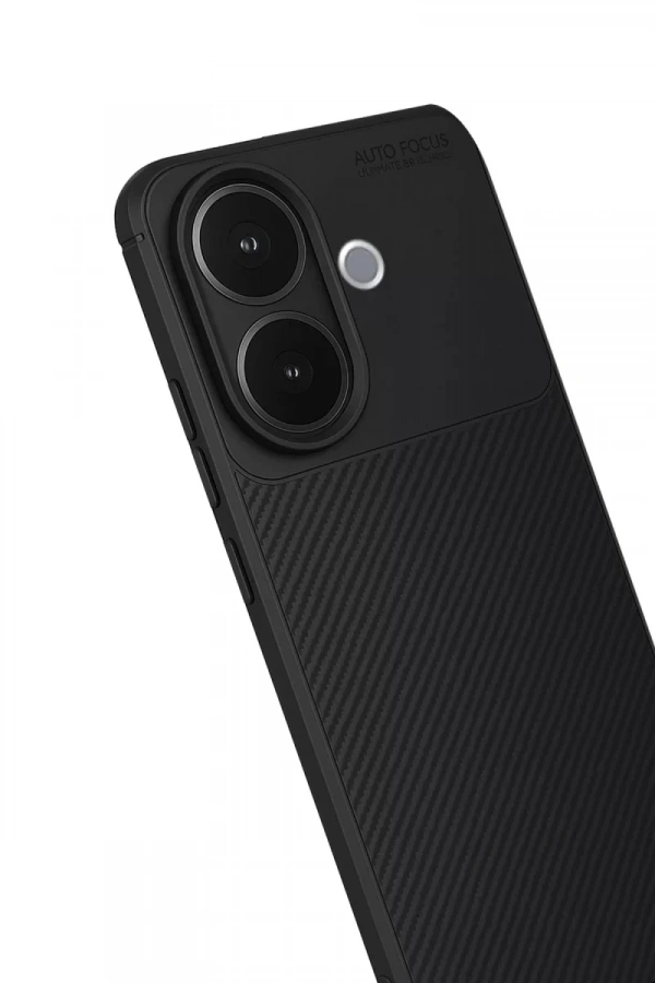 Vivo V60 Lite Auto Focus Karbon Kapak - Siyah