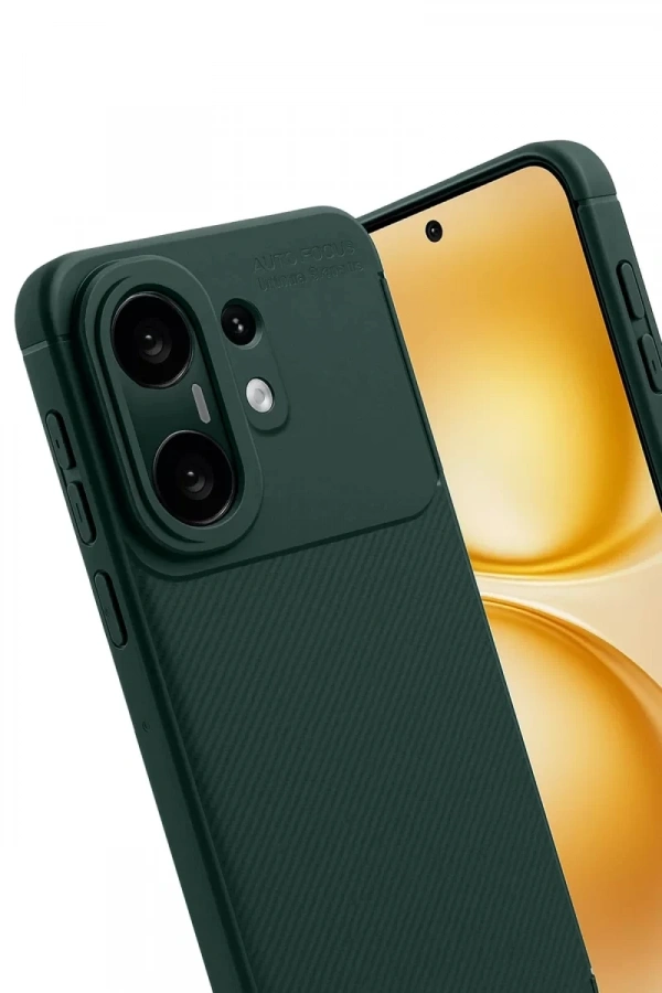 Vivo X200 FE Auto Focus Karbon Kapak - Koyu Yeşil