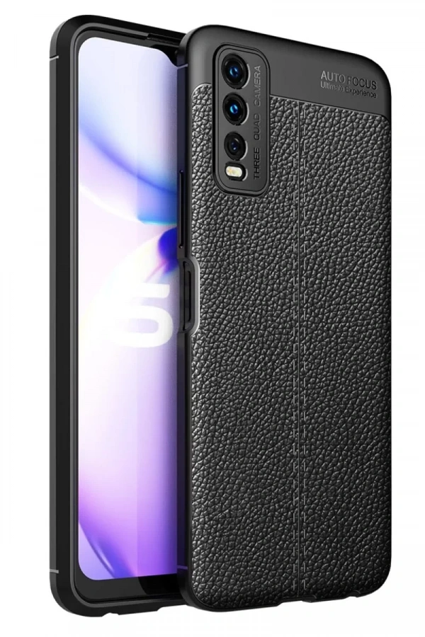 Vivo Y11S Kılıf Auto Focus Kapak - Siyah