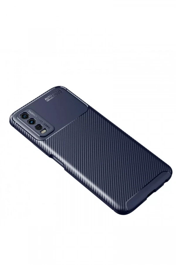 Vivo Y11S Kılıf Auto Focus Karbon Kapak - Lacivert