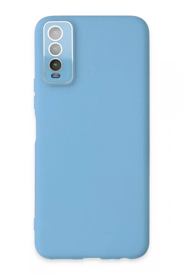 Vivo Y11S Kılıf Lansman Glass Kapak - Mavi