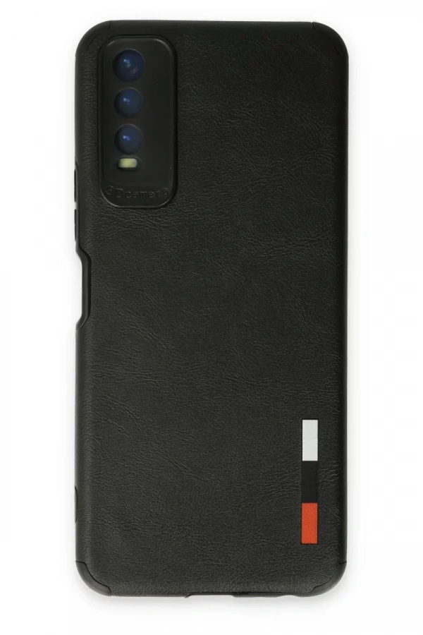 Vivo Y11S Kılıf Loop Deri Silikon - Siyah