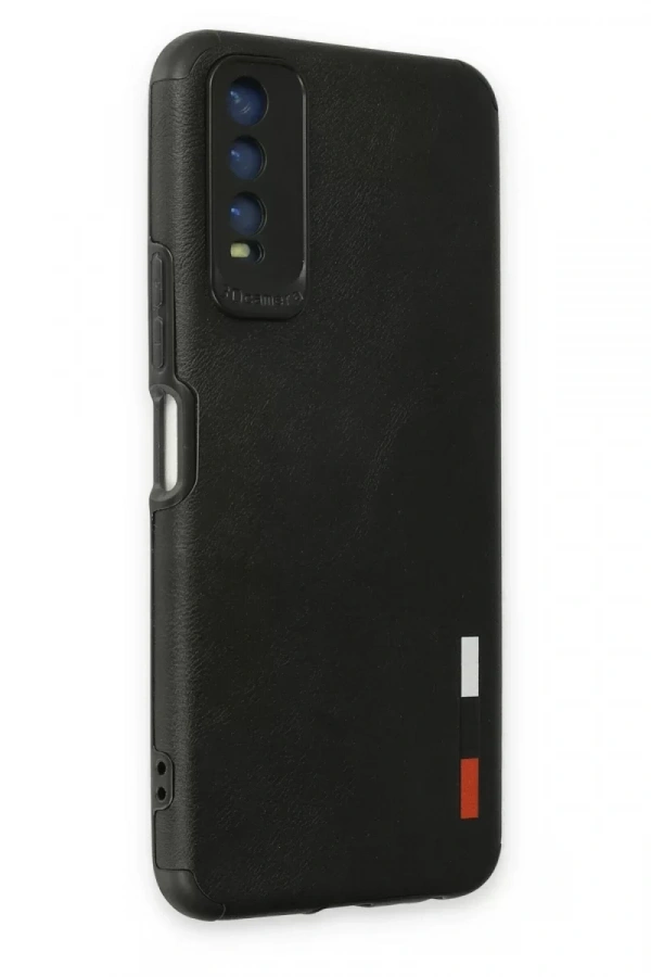 Vivo Y11S Kılıf Loop Deri Silikon - Siyah