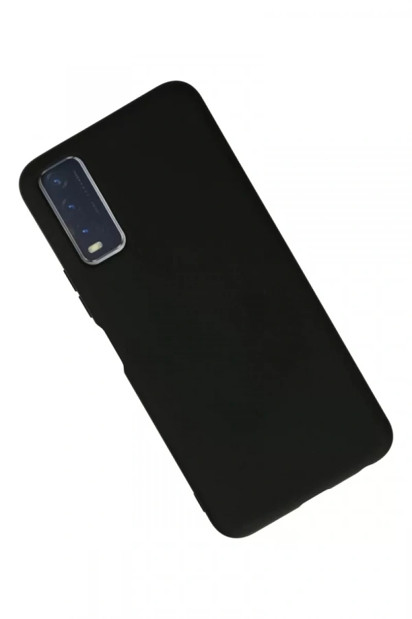 Vivo Y11S Kılıf Nano içi Kadife Silikon - Siyah