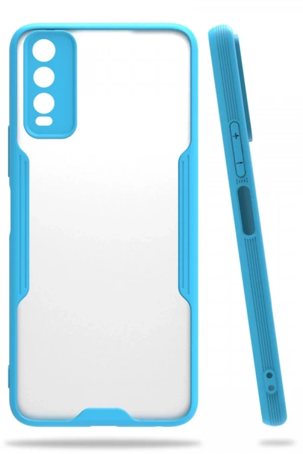 Vivo Y11S Kılıf Platin Silikon - Mavi