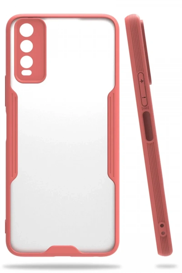 Vivo Y11S Kılıf Platin Silikon - Pembe