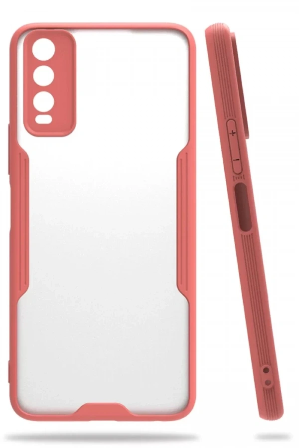 Vivo Y11S Kılıf Platin Silikon - Pembe