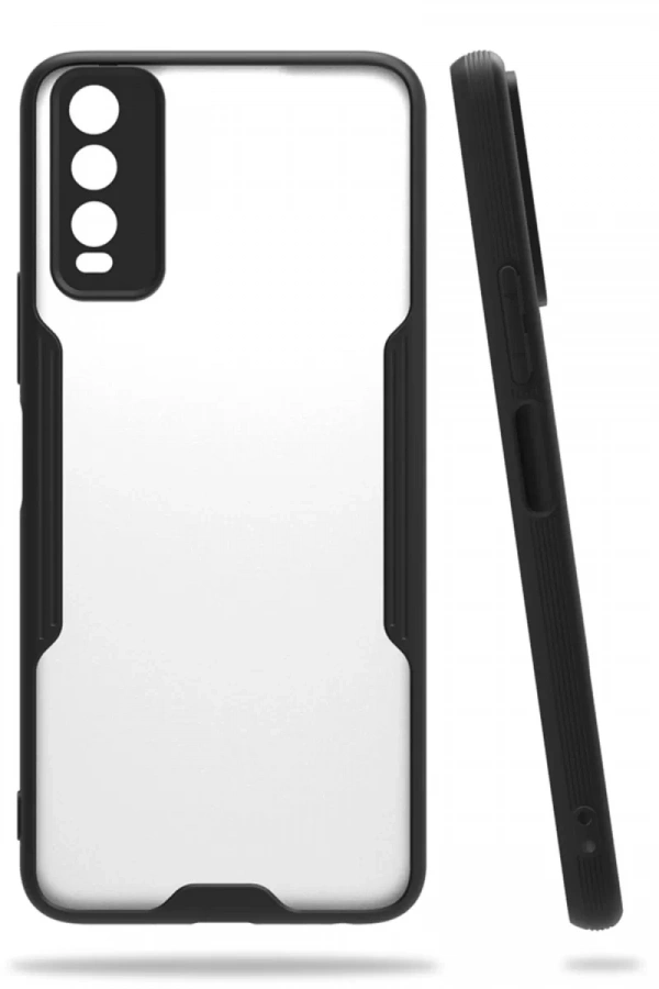 Vivo Y11S Kılıf Platin Silikon - Siyah