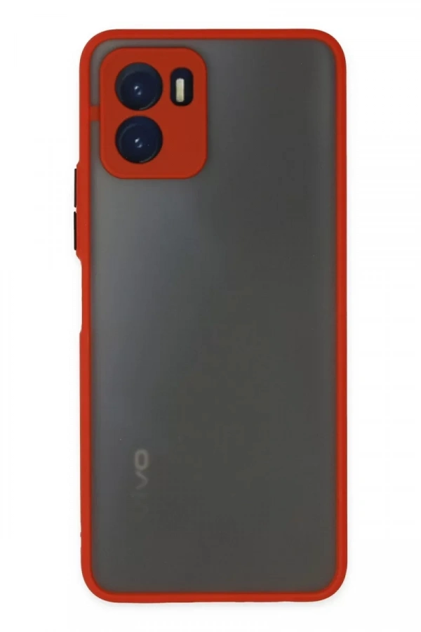 Vivo Y15S Kılıf Montreal Silikon Kapak - Kırmızı