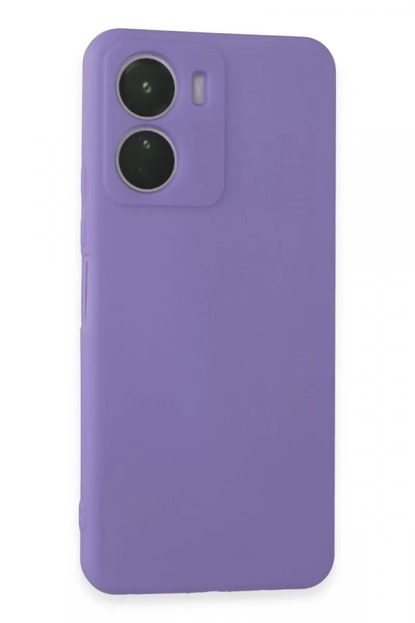 Vivo Y16 Kılıf First Silikon - Lila