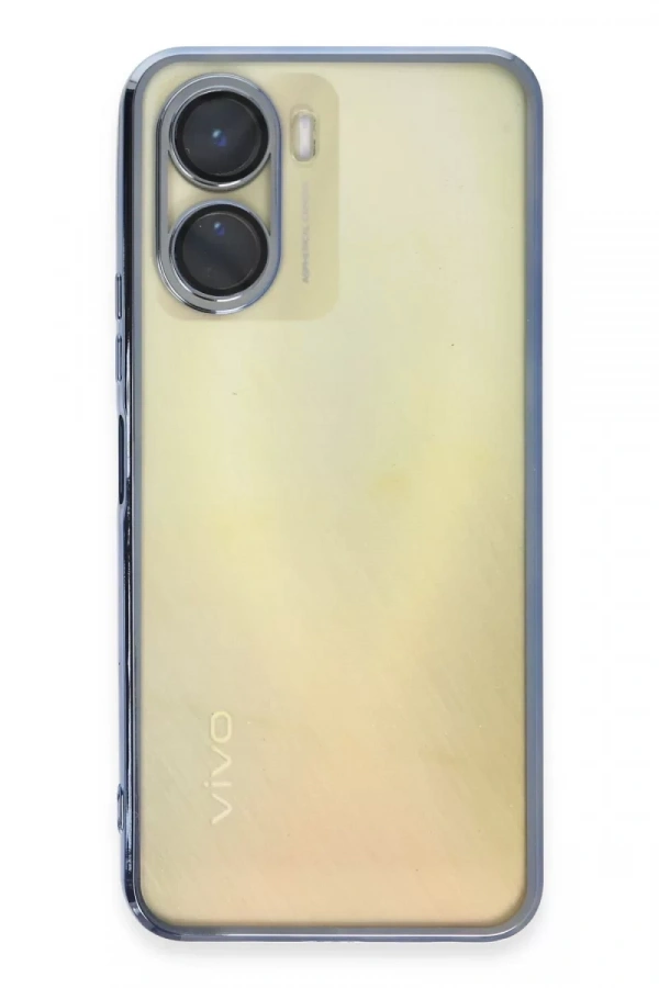 Vivo Y16 Kılıf Lensli Silikon - Açık Mavi