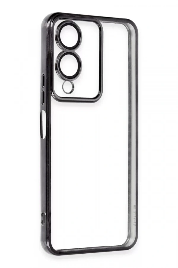 Vivo Y17S Kılıf Lensli Silikon - Siyah