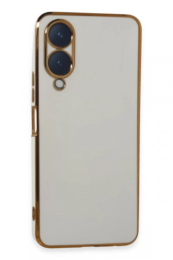 Vivo Y17S Kılıf Volet Silikon - Beyaz