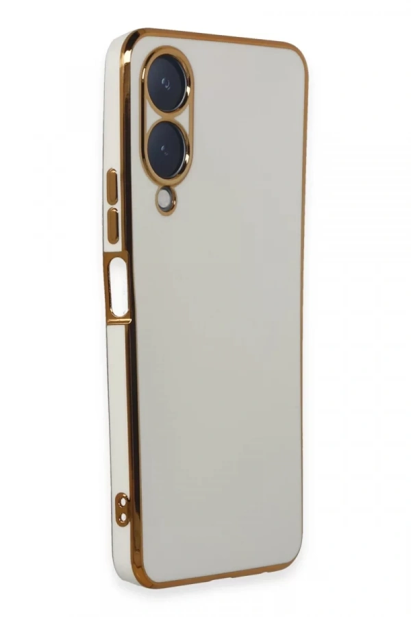 Vivo Y17S Kılıf Volet Silikon - Beyaz