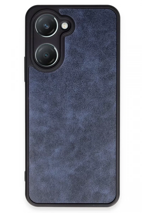Vivo Y18 Kılıf Aras Deri Kapak - Lacivert