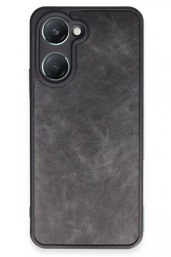 Vivo Y18 Kılıf Aras Deri Kapak - Siyah