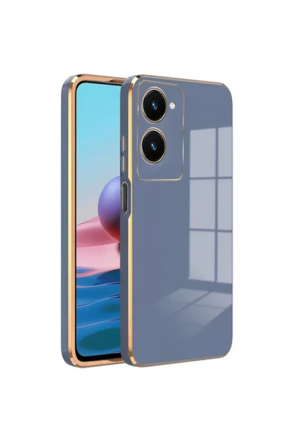 Vivo Y18 Kılıf Volet Silikon - Mavi