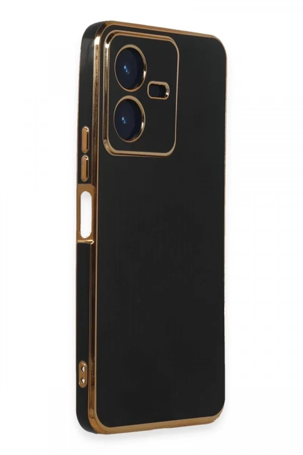 Vivo Y22 2022 Kılıf Volet Silikon - Siyah