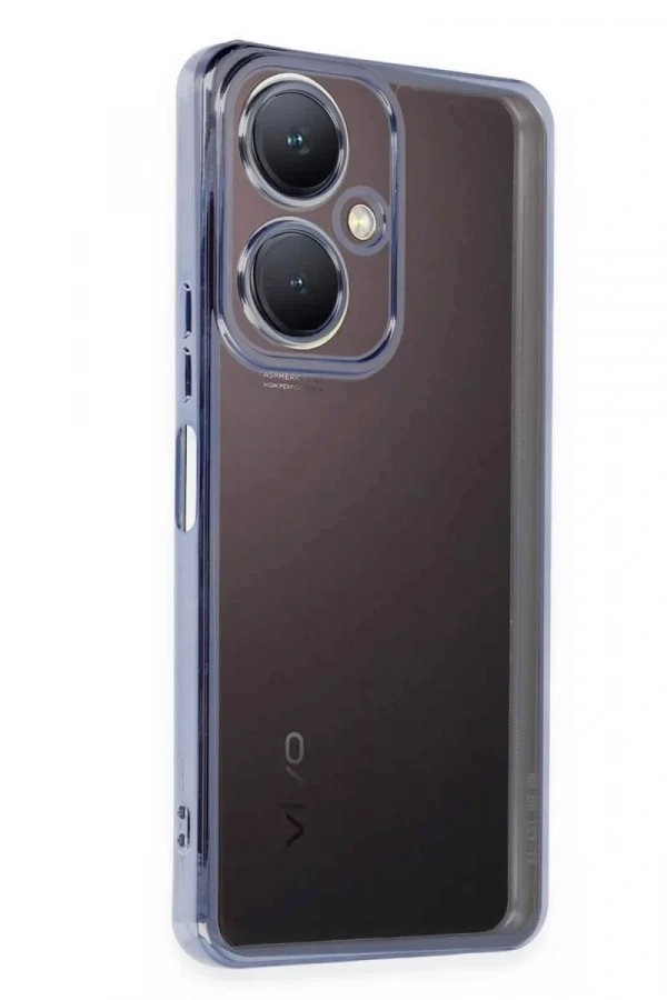 Vivo Y27 Kılıf Lensli Silikon - Açık Mavi