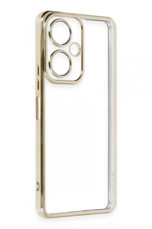Vivo Y27 Kılıf Lensli Silikon - Gold