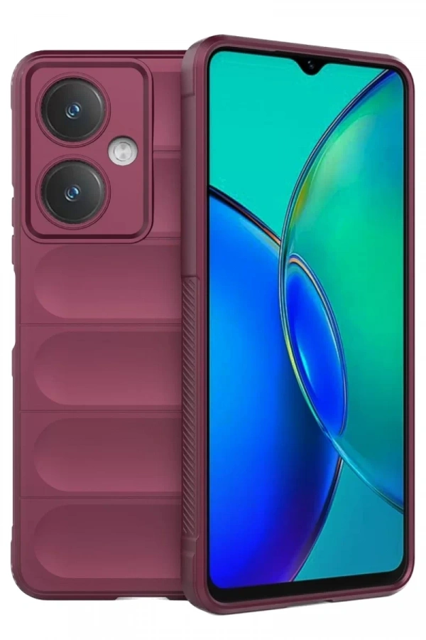 Vivo Y27 Kılıf Optimum Silikon - Bordo