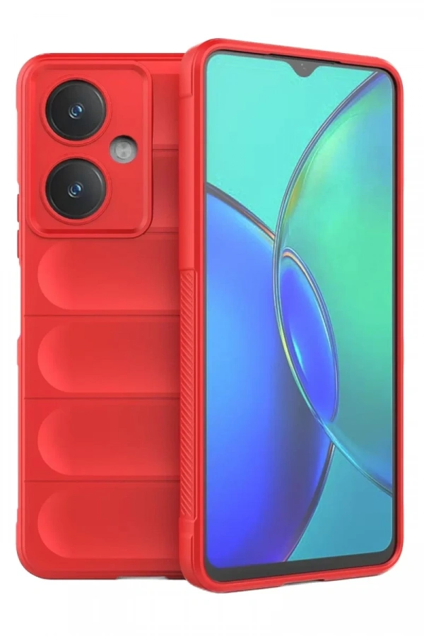 Vivo Y27 Kılıf Optimum Silikon - Kırmızı