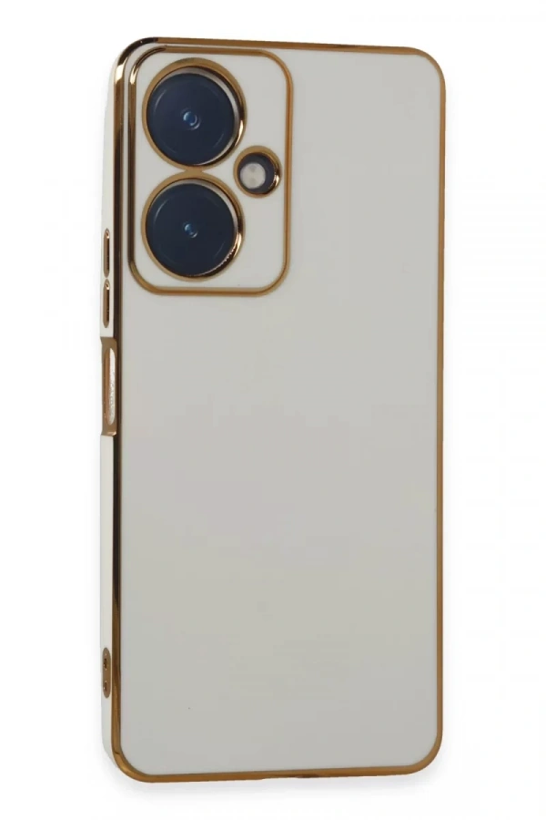 Vivo Y27 Kılıf Volet Silikon - Beyaz