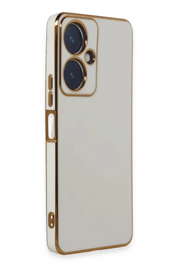 Vivo Y27 Kılıf Volet Silikon - Beyaz