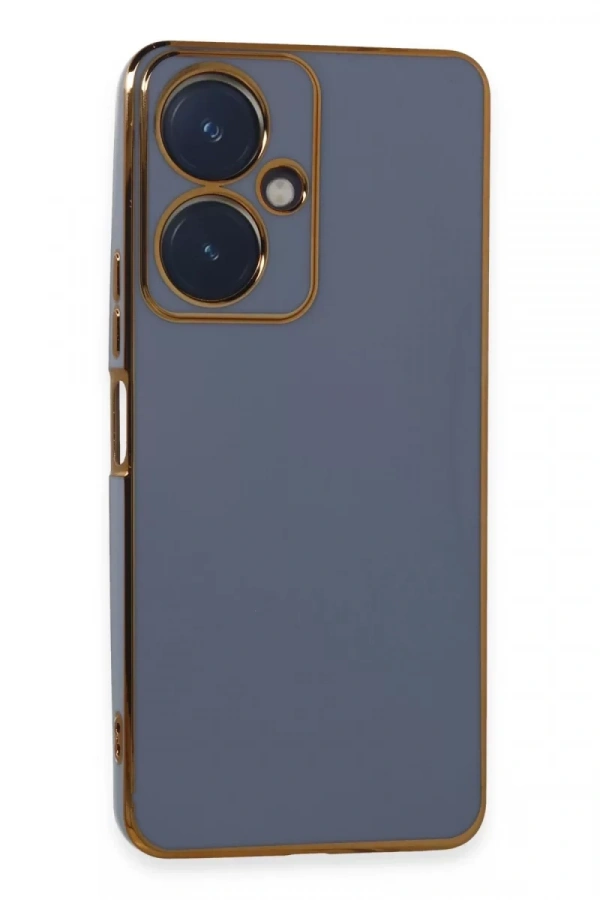 Vivo Y27 Kılıf Volet Silikon - Mavi