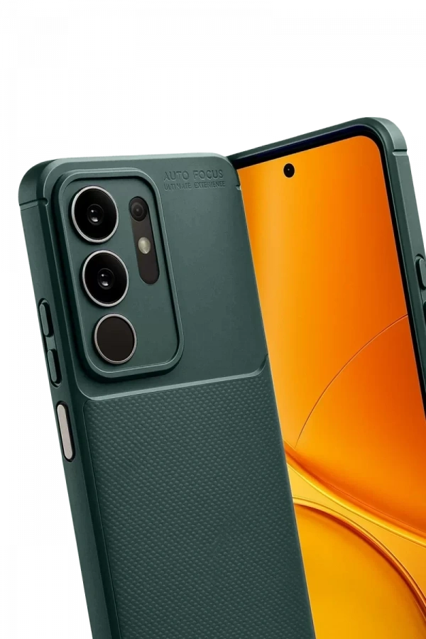 Vivo Y29 4G Auto Focus Karbon Kapak - Koyu Yeşil