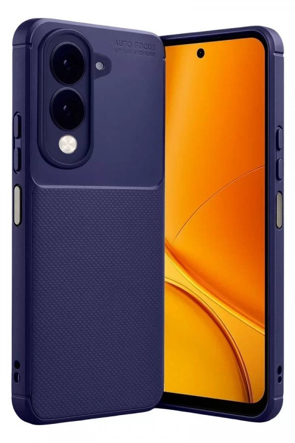 Vivo Y29S Auto Focus Karbon Kapak - Lacivert
