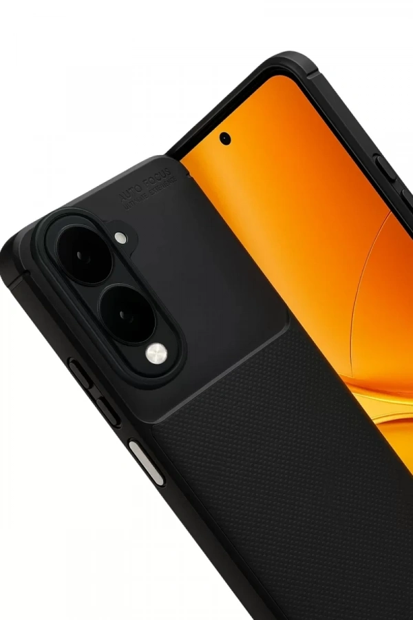 Vivo Y29S Auto Focus Karbon Kapak - Siyah
