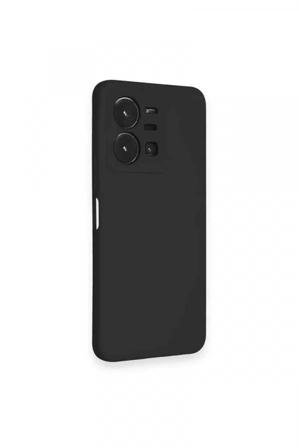 Vivo Y35 Kılıf Nano içi Kadife Silikon - Siyah