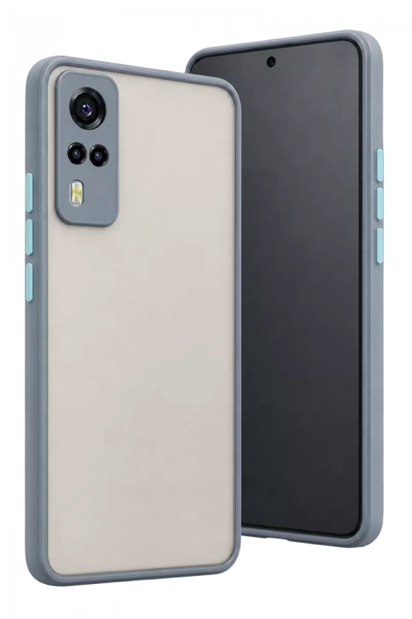 Vivo Y53S Kılıf Montreal Silikon Kapak - Gri