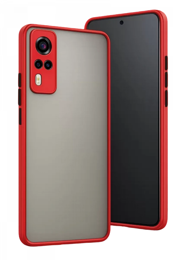 Vivo Y53S Kılıf Montreal Silikon Kapak - Kırmızı