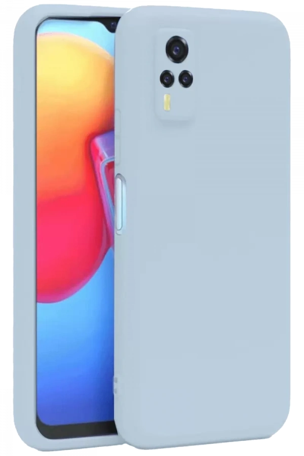 Vivo Y53S Kılıf Nano içi Kadife Silikon - Buz Mavi