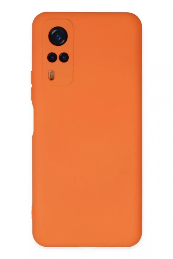 Vivo Y53S Kılıf Nano içi Kadife Silikon - Turuncu