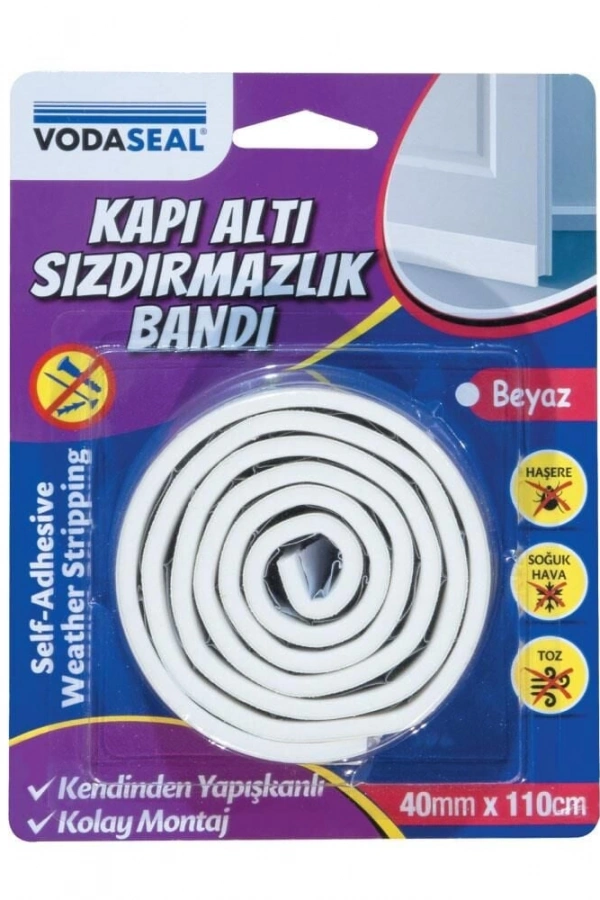 Vodaseal Kapı Altı Sızdırmazlık Bandı 40 mm 110 cm Beyaz