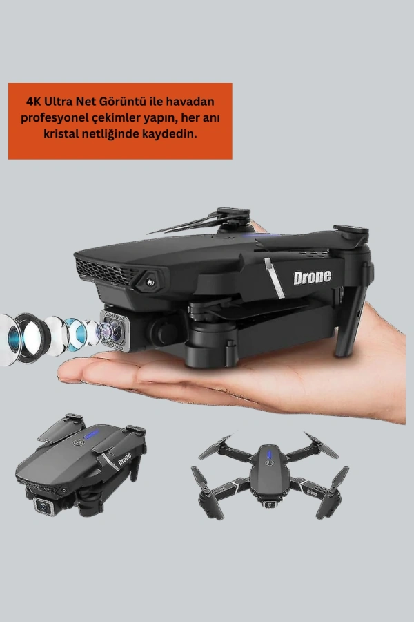 Wifi FPV Canlı Görüntü Aktarımlı Katlanabilir Drone