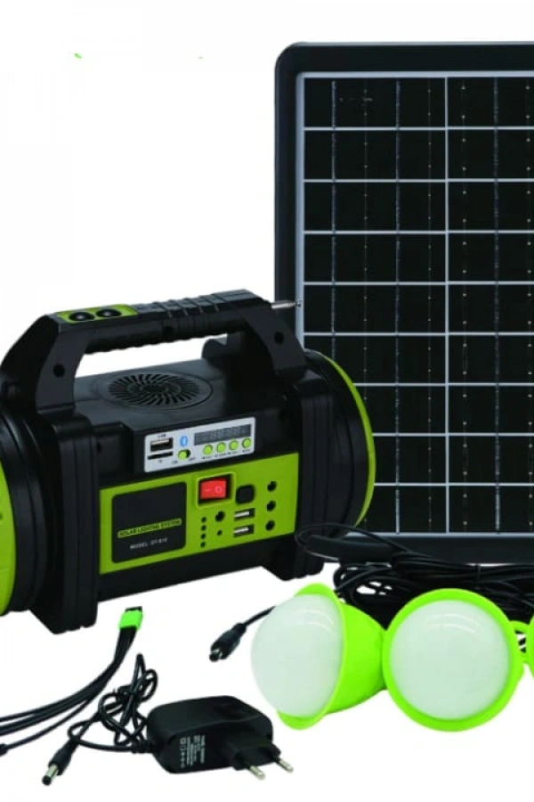 Wıson WS-5683 Şarjlı 30w Solar Şarjlı Ev Aydınlatma Seti Radyo Ve Fan Powebank