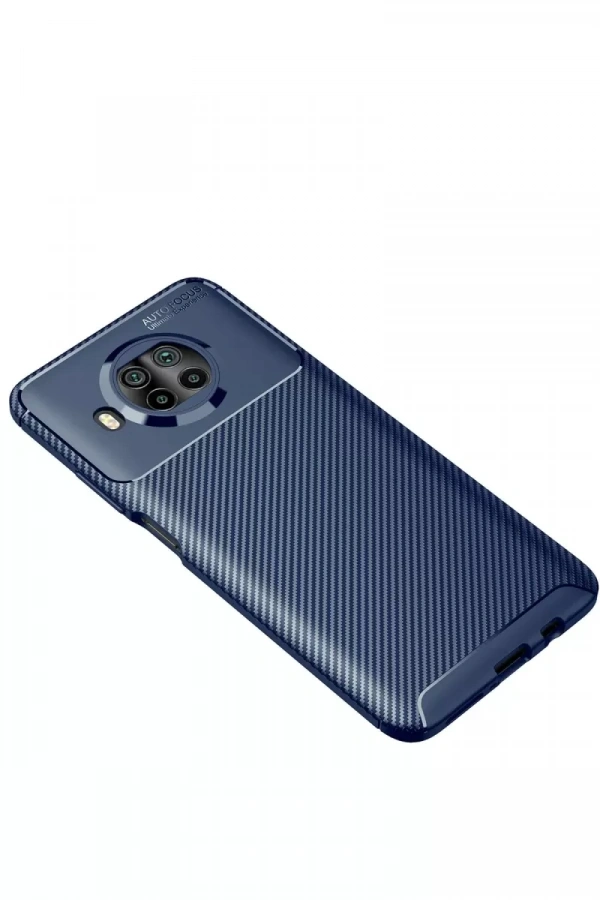 Xiaomi Mi 10T Lite Kılıf Auto Focus Karbon Kapak - Lacivert