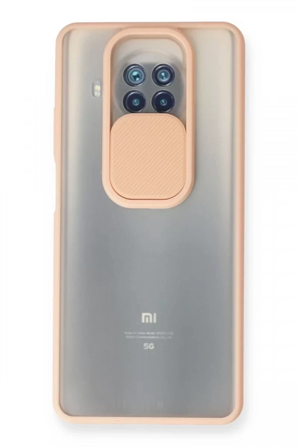 Xiaomi Mi 10T Lite Kılıf Palm Buzlu Kamera Sürgülü Silikon - Pembe