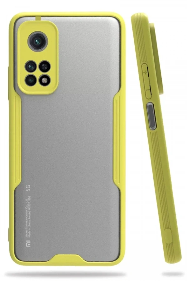 Xiaomi Mi 10T Pro Kılıf Platin Silikon - Sarı
