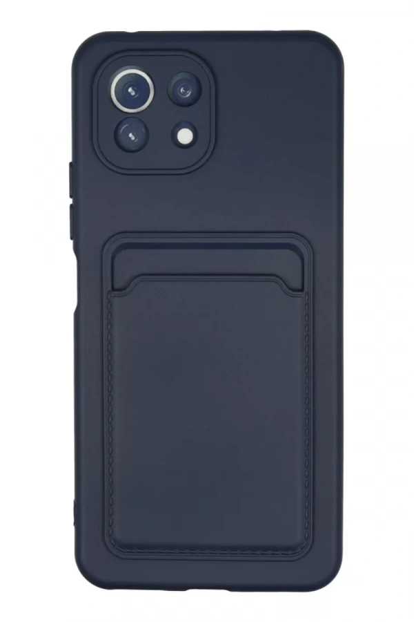 Xiaomi Mi 11 Kılıf Kelvin Kartvizitli Silikon - Lacivert