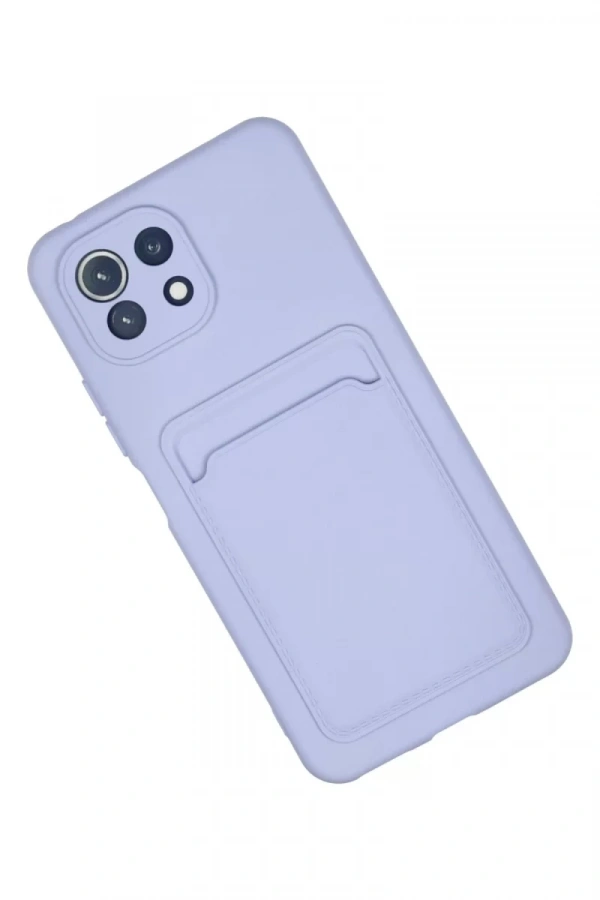 Xiaomi Mi 11 Kılıf Kelvin Kartvizitli Silikon - Lila