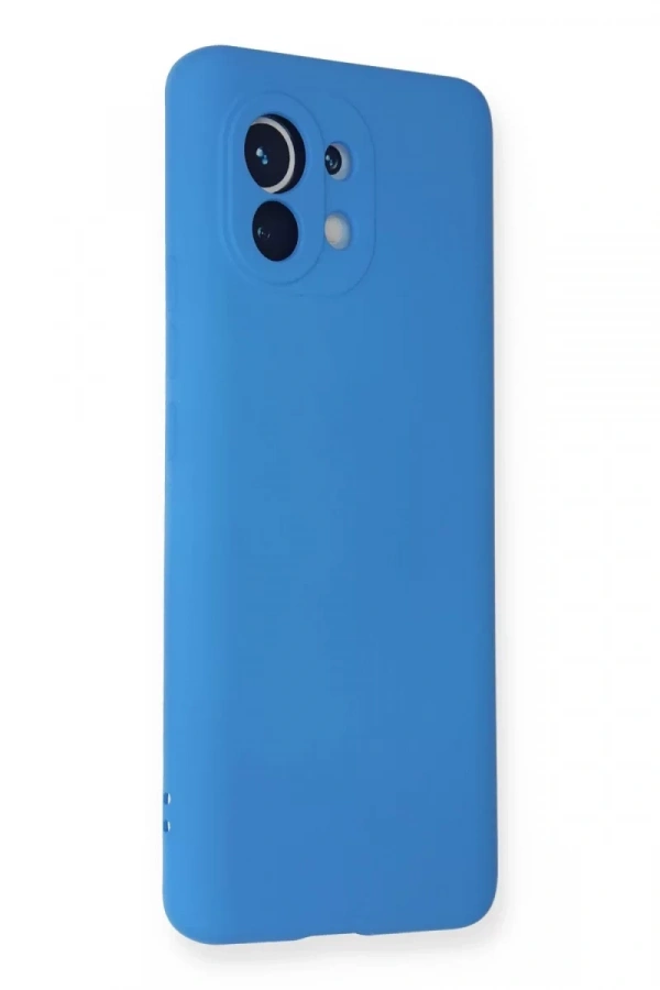Xiaomi Mi 11 Kılıf Nano içi Kadife Silikon - Mavi